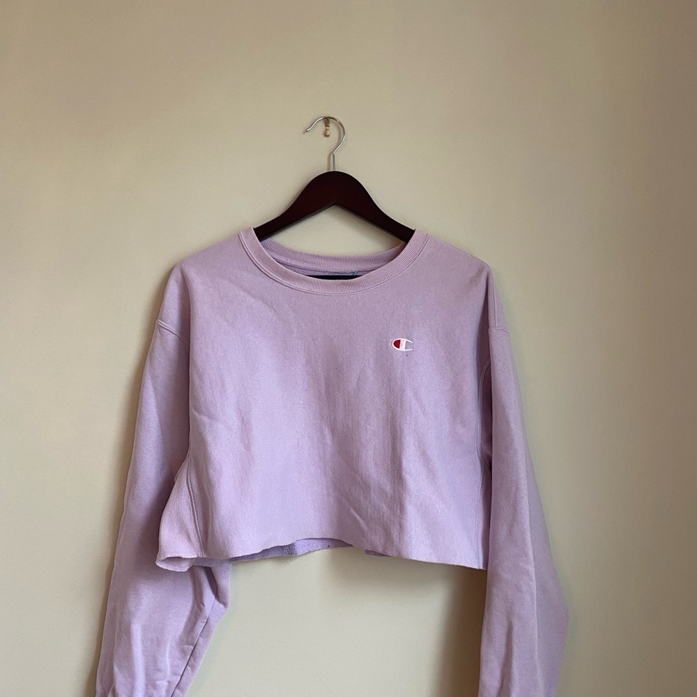 Champion cropped lilac sweater